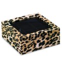 Organizer na biżuterię, kosmetyki GLASEN styl nowoczesny stojący ameliahome - JEWELRYBOX/AH/GLASEN/LEOPARD/18X7