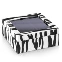 Organizer na biżuterię, kosmetyki GLASEN styl nowoczesny stojący ameliahome - JEWELRYBOX/AH/GLASEN/ZEBRA/18X7
