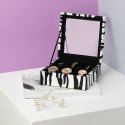 Organizer na biżuterię, kosmetyki GLASEN styl nowoczesny stojący ameliahome - JEWELRYBOX/AH/GLASEN/ZEBRA/18X7