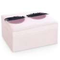Organizer na biżuterię, kosmetyki LASHES styl nowoczesny stojący ameliahome - JEWELRYBOX/AH/LASHES/POWDERPINK/14X9