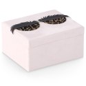 Organizer na biżuterię, kosmetyki LASHES styl nowoczesny stojący ameliahome - JEWELRYBOX/AH/LASHES/POWDERPINK/19X12