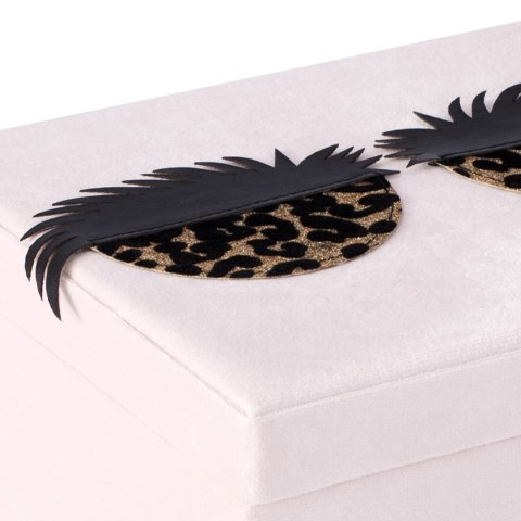 Organizer na biżuterię, kosmetyki LASHES styl nowoczesny stojący ameliahome - JEWELRYBOX/AH/LASHES/POWDERPINK/19X12