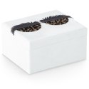 Organizer na biżuterię, kosmetyki LASHES styl nowoczesny stojący ameliahome - JEWELRYBOX/AH/LASHES/WHITE/19X12