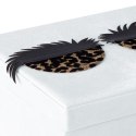 Organizer na biżuterię, kosmetyki LASHES styl nowoczesny stojący ameliahome - JEWELRYBOX/AH/LASHES/WHITE/19X12