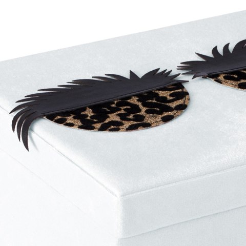 Organizer na biżuterię, kosmetyki LASHES styl nowoczesny stojący ameliahome - JEWELRYBOX/AH/LASHES/WHITE/19X12