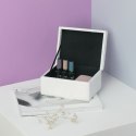 Organizer na biżuterię, kosmetyki LASHES styl nowoczesny stojący ameliahome - JEWELRYBOX/AH/LASHES/WHITE/19X12