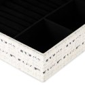 Organizer na biżuterię, kosmetyki MASCA styl boho stojący ameliahome - JEWELRYBOX/AH/MASCA/CREAM+BLACK/18X6,5