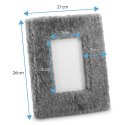 Ramka FUR  niebieski styl nowoczesny ameliahome - PHOTOFRAME/AH/FUR/DENIM/21X26