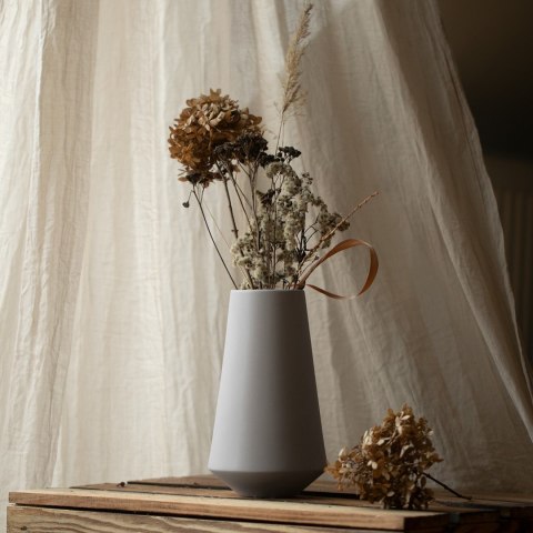 Wazon BURMILLA  cappuccino styl boho do wewnątrz ameliahome - VASE/AH/BURMILLA/CACAO/12,5X22,5