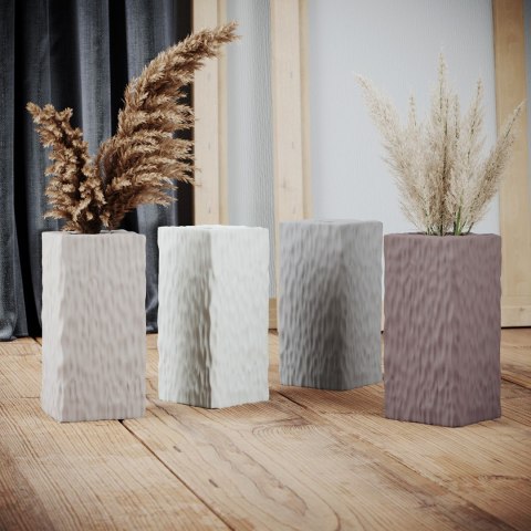 Wazon DEVON  pudrowy róż styl minimalistyczny do wewnątrz ameliahome - VASE/AH/DEVON/POWDERPINK/10,2X22,7