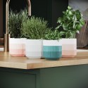 Donica FINO  koralowy styl nowoczesny do wewnątrz ameliahome - FLOWERPOT/AH/FINO/PEACH/9X9,8