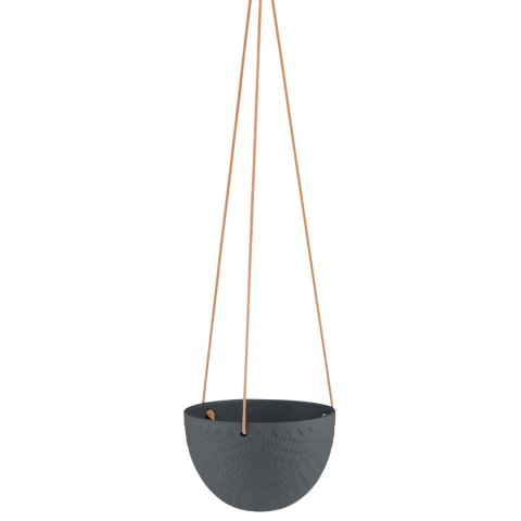 Donica LOKAI  czarny styl boho do wewnątrz ameliahome - FLOWERPOT/AH/LOKAI/BLACK/15,4X10
