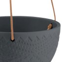 Donica LOKAI  czarny styl boho do wewnątrz ameliahome - FLOWERPOT/AH/LOKAI/BLACK/15,4X10
