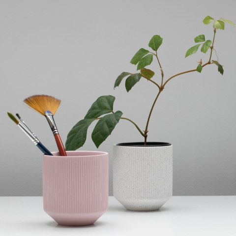 Donica PASO  koralowy styl nowoczesny do wewnątrz ameliahome - FLOWERPOT/AH/PASO/PEACH/9X9,8