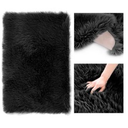 Dywan DOKKA czarny motyw nowoczesny 75x120 ameliahome