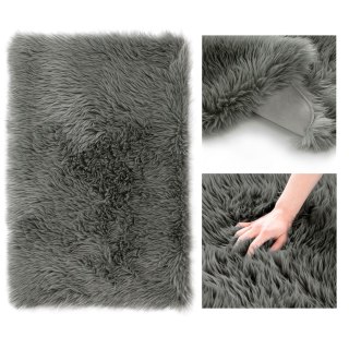Dywan DOKKA  grafitowy motyw nowoczesny 60x90 ameliahome - RUG/AH/DOKKA/DARKGREY/60x90