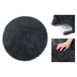 Dywan okrągły KARVAG grafitowy motyw nowoczesny r120 ameliahome - RUG/AH/KARVAG/NONSLIP/DARKGREY/R120