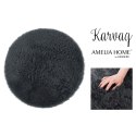 Dywan okrągły KARVAG grafitowy motyw nowoczesny r120 ameliahome - RUG/AH/KARVAG/NONSLIP/DARKGREY/R120