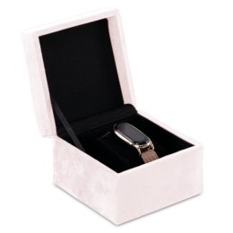 Organizer na biżuterię, kosmetyki BASA styl minimalistyczny stojący ameliahome - JEWELRYBOX/AH/BASA/POWDERPINK/10,8X7,8