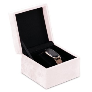 Organizer na biżuterię, kosmetyki BASA styl minimalistyczny stojący ameliahome - JEWELRYBOX/AH/BASA/POWDERPINK/10,8X7,8