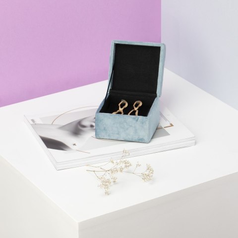 Organizer na biżuterię, kosmetyki BASA styl minimalistyczny stojący ameliahome - JEWELRYBOX/AH/BASA/STEEL/10,8X7,8
