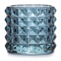 Świecznik MALAGA  niebieski styl glamour ameliahome - CANDLEHOLDER/AH/MALAGA/NAVY/7X6,5