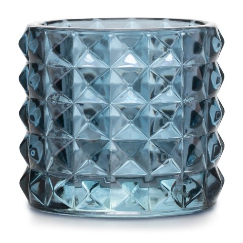 Świecznik MALAGA  niebieski styl glamour ameliahome - CANDLEHOLDER/AH/MALAGA/NAVY/7X6,5