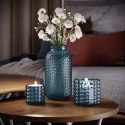 Świecznik MALAGA  niebieski styl glamour ameliahome - CANDLEHOLDER/AH/MALAGA/NAVY/7X6,5