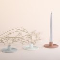 Świecznik MORAB  szary styl boho do wewnątrz ameliahome - CANDLEHOLDER/AH/MORAB/GREY/12X3,5