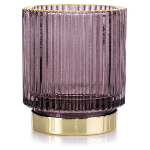 Świecznik POMPEY  liliowy ameliahome - CANDLEHOLDER/AH/POMPEY/MAUVE/ 7X8