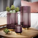 Świecznik POMPEY  liliowy ameliahome - CANDLEHOLDER/AH/POMPEY/MAUVE/ 7X8