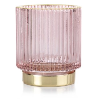 Świecznik POMPEY  pudrowy róż ameliahome - CANDLEHOLDER/AH/POMPEY/POWDERPINK/7X8