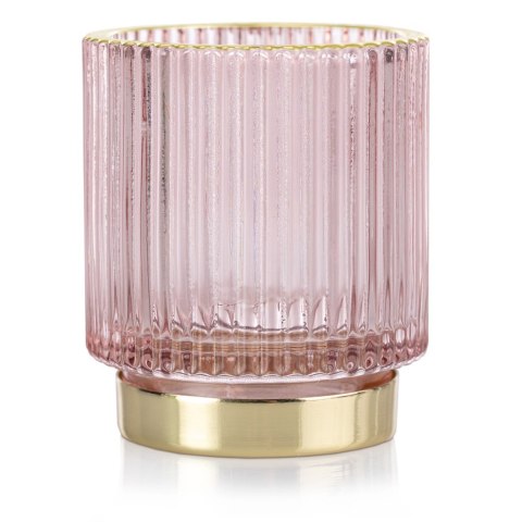 Świecznik POMPEY  pudrowy róż ameliahome - CANDLEHOLDER/AH/POMPEY/POWDERPINK/7X8