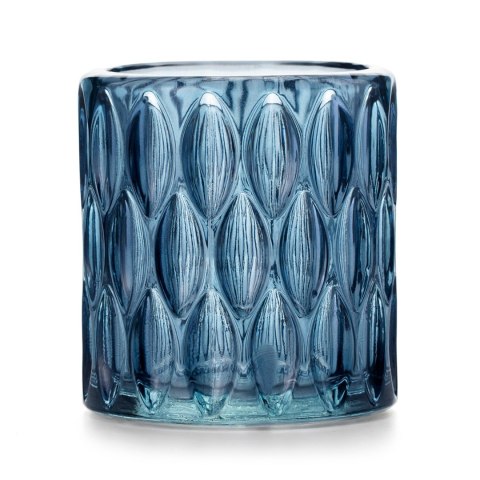 Świecznik VIGO  niebieski ameliahome - CANDLEHOLDER/AH/VIGO/NAVY/9X9,5