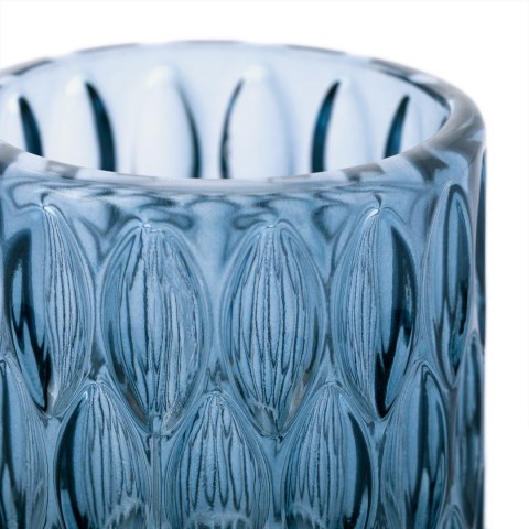 Świecznik VIGO  niebieski ameliahome - CANDLEHOLDER/AH/VIGO/NAVY/9X9,5
