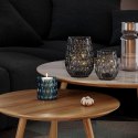 Świecznik VIGO  niebieski ameliahome - CANDLEHOLDER/AH/VIGO/NAVY/9X9,5
