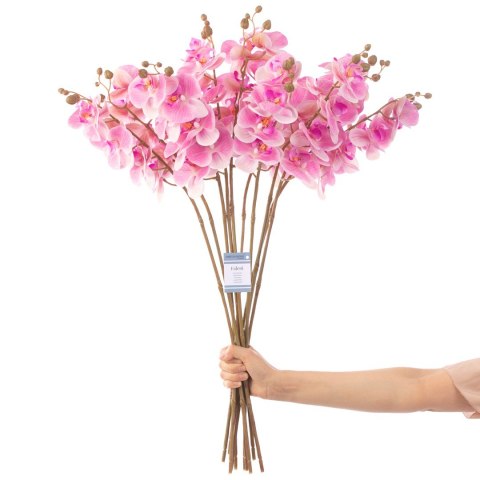 Sztuczny kwiat FALENI  różowy styl nowoczesny ameliahome - ARTFLOWER/AH/FALENI/ROSE/10PCS