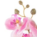 Sztuczny kwiat FALENI  różowy styl nowoczesny ameliahome - ARTFLOWER/AH/FALENI/ROSE/10PCS