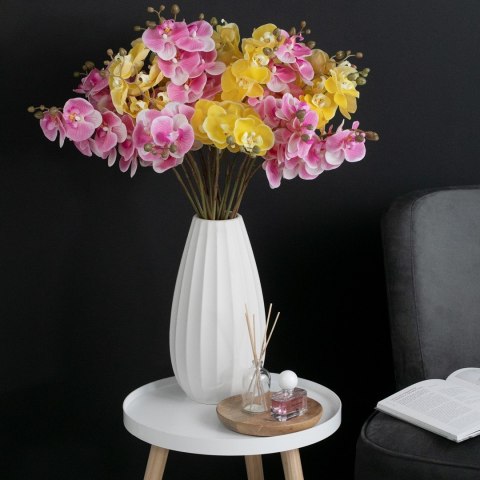 Sztuczny kwiat FALENI  różowy styl nowoczesny ameliahome - ARTFLOWER/AH/FALENI/ROSE/10PCS