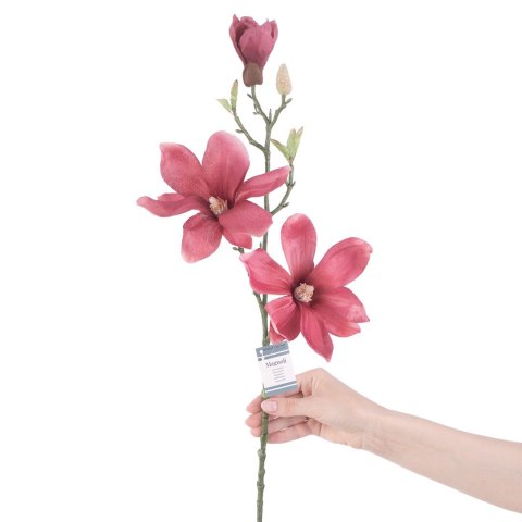 Sztuczny kwiat MAGNOLI  różowy styl nowoczesny ameliahome - ARTFLOWER/AH/MAGNOLI/BURGUNDY/10PCS