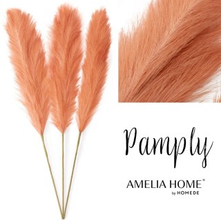Sztuczny kwiat PAMPLY  koralowy ameliahome - PAMPAS/AH/PAMPLY/PEACH/110CM/3PCS