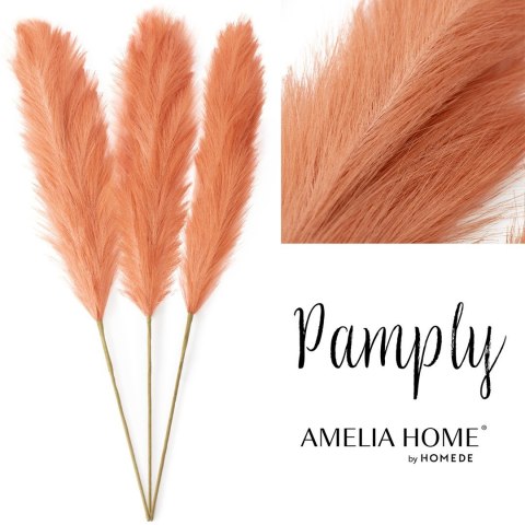 Sztuczny kwiat PAMPLY  koralowy ameliahome - PAMPAS/AH/PAMPLY/PEACH/110CM/3PCS