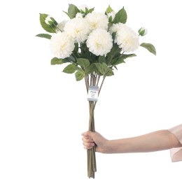 Sztuczny kwiat PIWONI  kremowy styl nowoczesny ameliahome - ARTFLOWER/AH/PIWONI/WHITE/10PCS