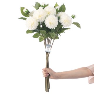 Sztuczny kwiat PIWONI  kremowy styl nowoczesny ameliahome - ARTFLOWER/AH/PIWONI/WHITE/10PCS