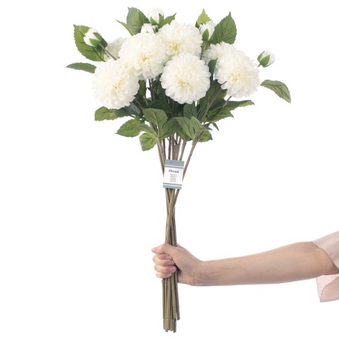 Sztuczny kwiat PIWONI  kremowy styl nowoczesny ameliahome - ARTFLOWER/AH/PIWONI/WHITE/10PCS