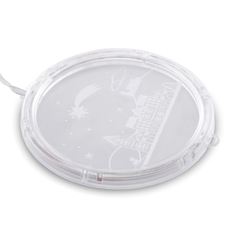 Dekoracja świąteczna CHRISTMAS CITY  transparentny do wewnątrz ameliahome - LEDPL/AH/CHRISTMASCITY/ROUND/SET/5PCS