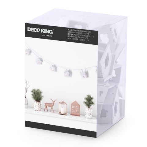 Dekoracja świąteczna CRALA  biały do wewnątrz decoking - LEDLIG/CRALA/WOODENHUT/WWH/10PCS