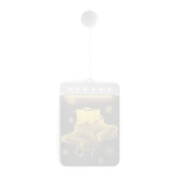 Dekoracja świąteczna JINGLEBELLS  transparentny do wewnątrz ameliahome - LEDPL/AH/JINGLEBELLS/RECT/1PC