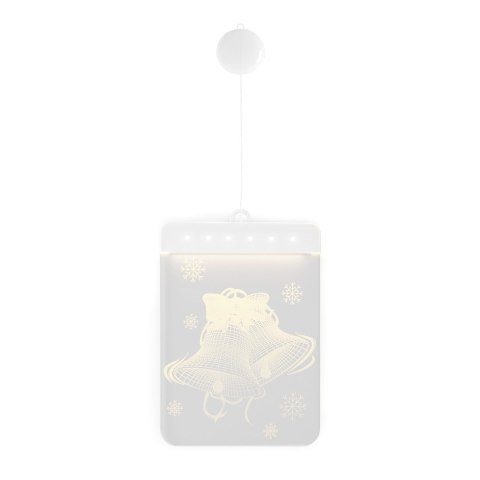 Dekoracja świąteczna JINGLEBELLS  transparentny do wewnątrz ameliahome - LEDPL/AH/JINGLEBELLS/RECT/1PC