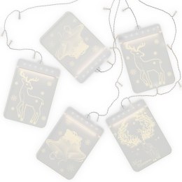 Dekoracja świąteczna REINDEERS MESS  transparentny do wewnątrz ameliahome - LEDPL/AH/REINDEERSMESS/RECT/SET/5PCS